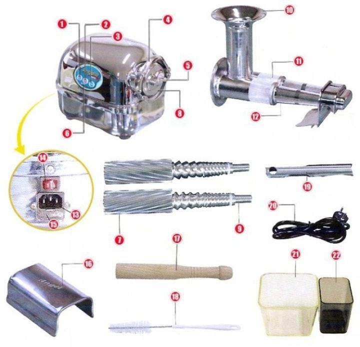 Odšťavňovač Angel Juicer 7500 - části angeljuicer-3_7500.jpg